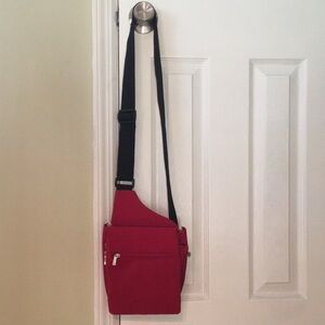 Red Travelon Sling Crossbody Bag